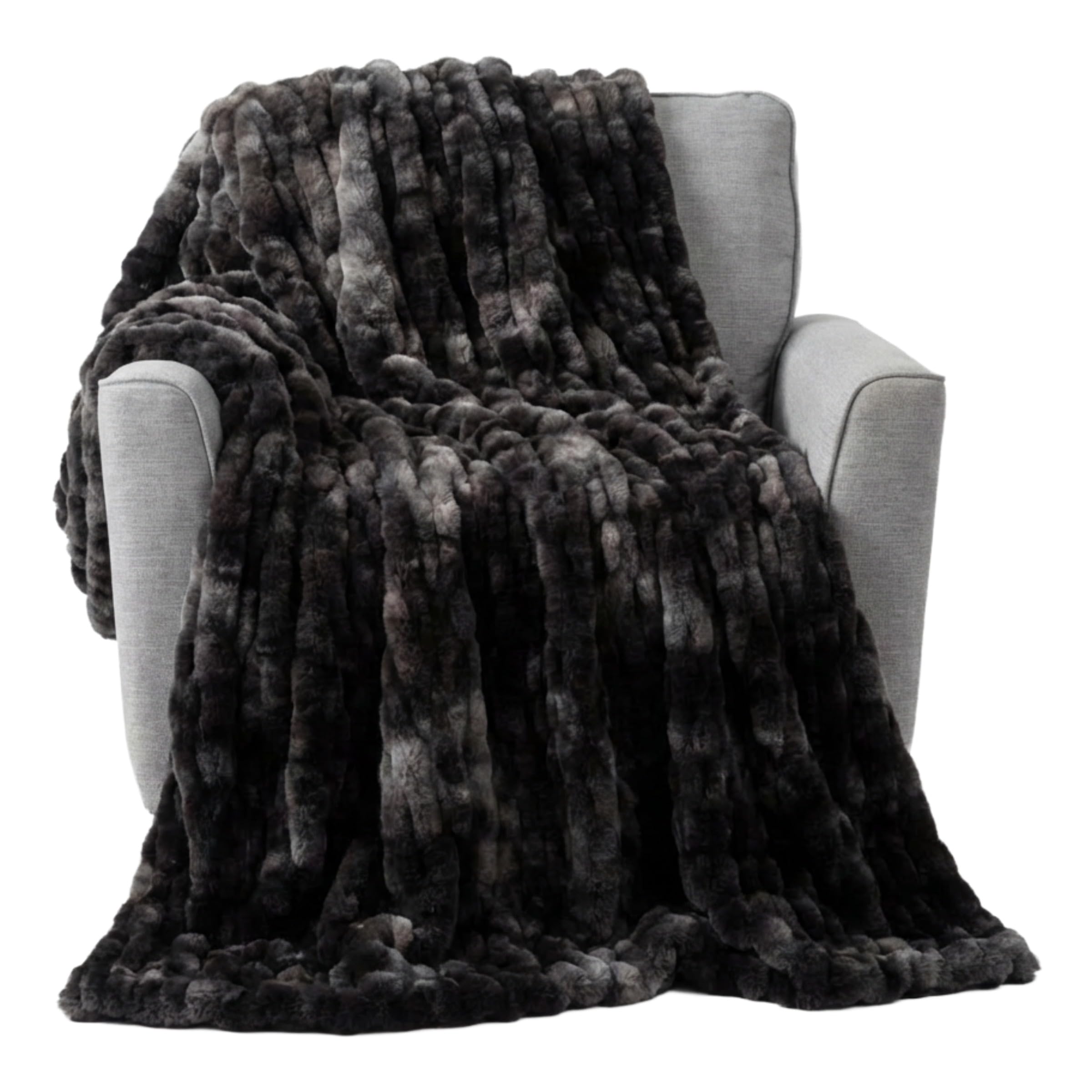 Amazon.com: Lavish Home Jacquard Faux Fur Throw 60 x80 Black